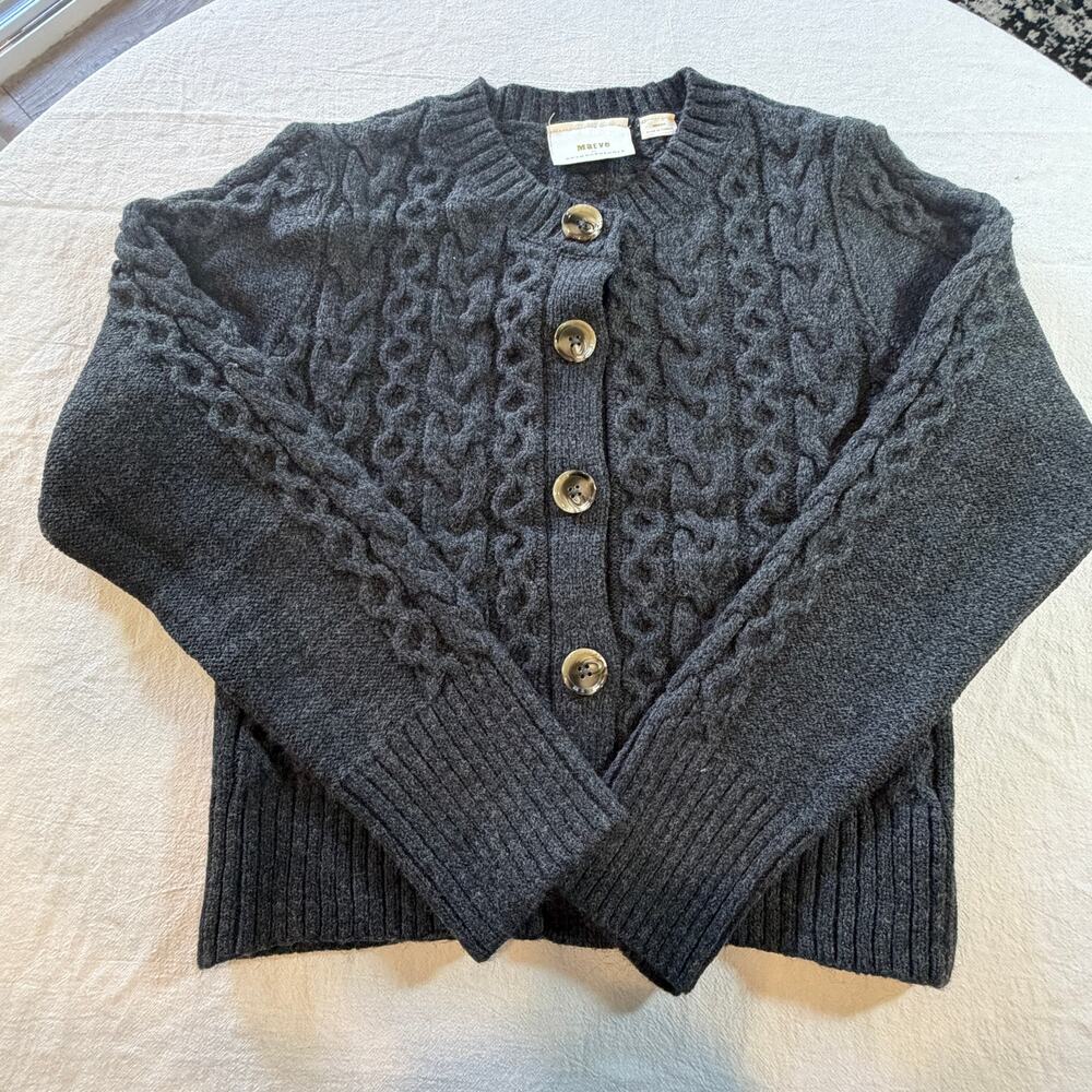 Anthropologie NEW Maeve Cream Cable Knit Sweater Size Medium Sz M